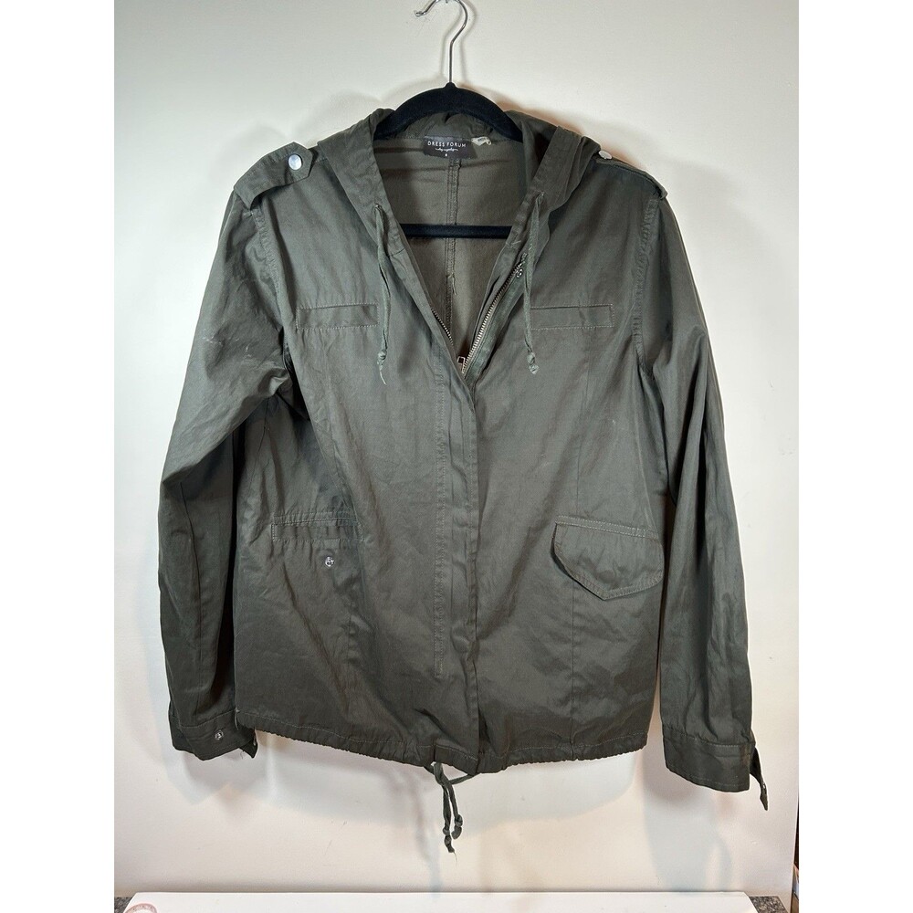 Dress Forum Los Angeles Dark Green Utility Jacket Womens Size S EUC